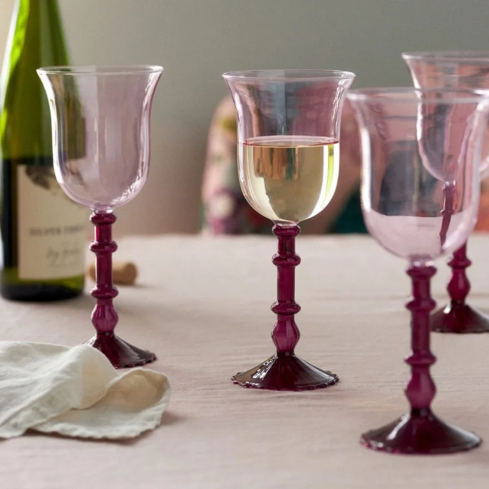 Cinzia Mulberry Wine Glasses set